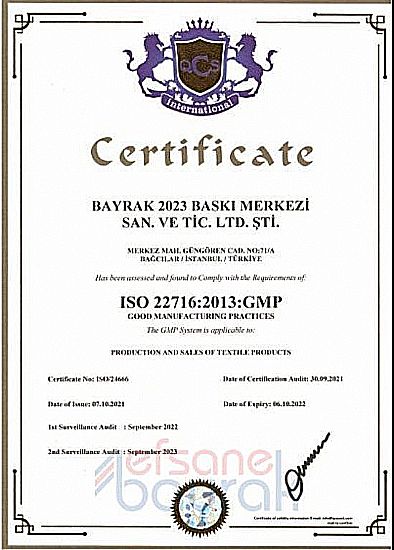 Our Quality Certificates | Efsane Bayrak