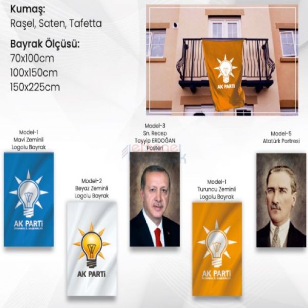 AK Parti Balkon Bayrakları - Poster Bayraklar