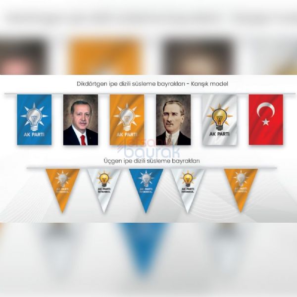 AK Parti İpe Dizili Bayraklar