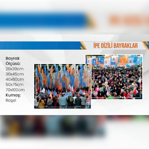 AK Parti İpe Dizili Bayraklar