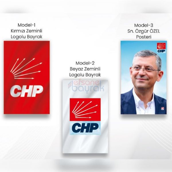 CHP Balkon Bayrakları-Poster Bayraklar