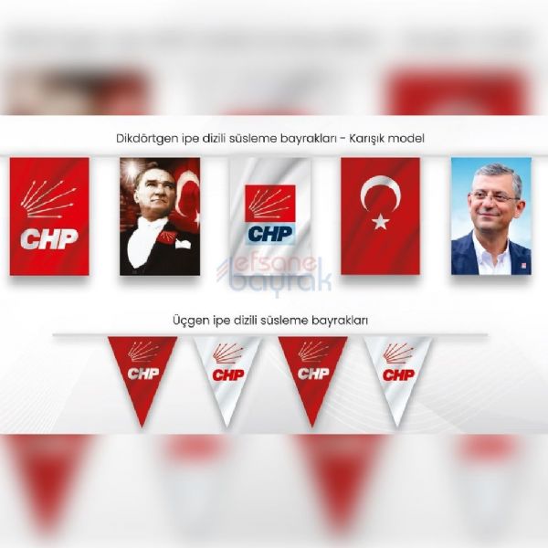 CHP İpe Dizili Bayraklar