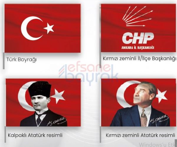 CHP Sopalı Bayrakları