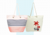 Raw Cloth Beach Bag With Thick Straw Rope Handle